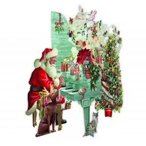 TARJETA 3D SANTA PIANO